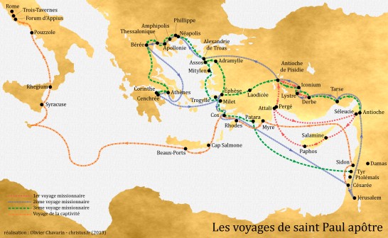 Voyages de saint Paul (couleur)